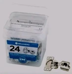 New Brainerd 24PK 105 Degree 1/2" Overlay Soft Close Nickel Plated Hinges. Fixed Price $38.88.