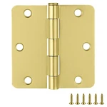 10 Pack Satin Brass Door Hinges 3.5 Inch Steel Hardware With Mounting Screws. Fixed Price $30.11.