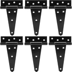 6 Inch T-strap Heavy Duty Shed Door Hinges Gate Black Tee Wro. Fixed Price $41.98.