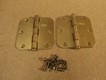 National Door Hinges 1/2IN W X 3 Satin Brass Finish Set Of 512R5/8. Fixed Price $14.25.