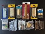 Lot Of 12 Door Hinge Hardware: Stanley, Brainerd, Gatehouse, National, Antique. Fixed Price $48.00.