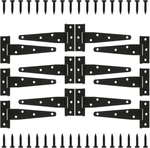 12 Pcs 6 Inch Strap Heavy Duty, Shed Door Gate Hinges, Black. Fixed Price $29.97.