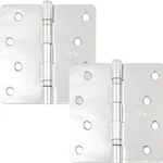 Ball Bearing Hinge, Inches, 1/4" Radius Corner, 2-PACK, Polished Chrome By Sto. Fixed Price $24.99.