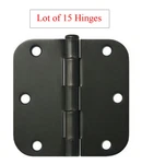 15 Oil Rubbed Bronze 3.5"X3.5" W 5/8" Radius Round Corner Interior Door Hinges. Fixed Price $24.99.