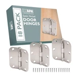 Ilyapa 18 Pack Brushed Nickel Hinges For Doors, 3.5 X Inch Interior Sat. Fixed Price $32.69.