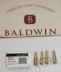 Baldwin Brass Steeple Tip Hinge Finials Polished Finish 1093-030 Set Four. Fixed Price $17.99.