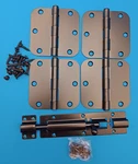 Black Dutch Door Garden Gate Hardware Kit Hinges Barrel Bolt. Fixed Price $34.98.