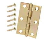 4PC. Everbilt 2-1/2 In. Satin Brass Non-removable Pin Narrow Cabinet Door Hinges. Fixed Price $12.00.