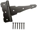 Everbilt 4 In. Black Heavy Duty Decorative Tee Hinge. Fixed Price $19.00.