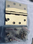Baldwin Estate 4.5" Solid Brass Square Hinge 1045-030 Polished One Pair. Fixed Price $40.00.