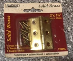 Pair Of Solid Brass Hinges 1 3/8 Brainerd 7200XC Set Usa Free Shipping D3. Fixed Price $9.99.