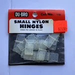 Du-bro Small Nylon Hinges Package Of 15 )( Cat. # 119 New. Fixed Price $7.99.