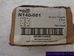 Qty = 5: N140-681 Broad Hinges Plain Steel National Hardware. Fixed Price $29.80.