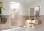 Glass Warehouse GW-GH-41.75 Halo 78"H X 41-3/4"W Hinged Frameless Brass. Fixed Price $932.23.