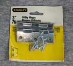 Stanley Narrow Utility Hinges 3" Steel Full Mortise 2 Pack Nip. Fixed Price $12.55.