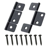 Pair Of Global Link Three Leaf Non-mortise Door Hinges, Matte Black. Fixed Price $10.00.