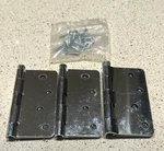 Lawrence 3 Door Hinges Steel 4" Usa Coated Gray/silver Chrome With Screws New. Fixed Price $16.95.