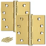 2 Pcs 4X4 Inch Shiny Gold Solid 304 Steel Ball Bearing Door Hinges Nrp Heavy. Fixed Price $47.58.