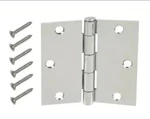 Set Of 4. Everbilt Utility Door Cabinet Square Hinge Chrome 3-1/2" 279776. Fixed Price $9.99.