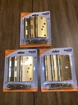 3-3PKS National Hardware N830-417 Security Stud 4" 1/4 Radius Hinge Satin Brass. Fixed Price $39.99.