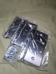 Ball Bearing Hinges 4.5"X4.5"X3.4MM US26D Finish Chrome Satin (3) W/ Hardware. Fixed Price $15.00.
