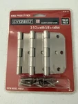 Pack Everbilt Security Door Hinge Satin Nickel 3-1/2" X 5/8" Radius 481 003. Fixed Price $6.49.