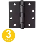 4.5 In. X Oil Rubbed Bronze Full Mortise Squared Ball Bearing Hinge With. Fixed Price $30.99.