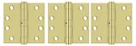 Deltana Commercial Style 4"X4" Square Mortise Hinge Brass Pack S44NRP/US3. Fixed Price $15.73.
