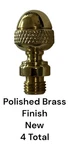 Baldwin Acorn 1092-030 Finial Polished Brass Hinge Tips Set (4) Total Nos. Fixed Price $14.99.