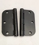 Lot Of 2 Deltana S35R510B X3.5 5/8 Radius Corner Plain Hinge Black Screws. Fixed Price $10.00.