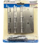 Gate House 3-PACK 4-IN Satin Nickel Square Corner Door Hinge. Fixed Price $5.36.