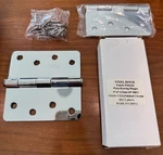 Emtek Steel 4"X4" Polished Chrome #9102426 Lot Of 23 (46 Hinges). Fixed Price $165.00.