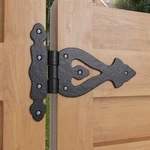 Black Wrought Iron Door 5 3/8 Inch Rsf Finish Barn Hinges. Fixed Price $21.99.