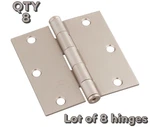 8-PACK National Hardware N830-248 Satin Nickel Door Hinges 3-1/2" Square Corner. Fixed Price $26.46.