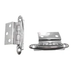 Pair Of Amerock Polished Chrome Full Inset Hinges For Flush Doors E7645-26. Fixed Price $13.89.