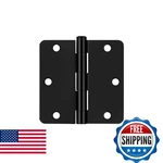 Probrico Interior Black Door Hinges, 3.5 X Inch Round With 1/4". Fixed Price $81.49.