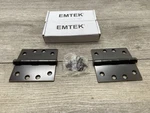 Emtek 92014US10B 4"X4" Square Corner Mortise Hinge Pair. Fixed Price $19.99.