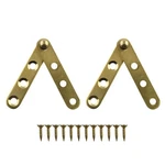 Jcbiz 2PCS 360 Degree Rotatable Golden Brass Antique Cabinet Door Hinges. Fixed Price $12.12.