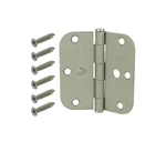 12PK Everbilt 3-1/2" X 5/8" Butt Door Hinges Radius Satin Nickel Finish. Fixed Price $8.98.