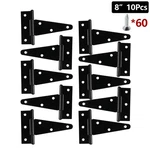 10-PACK 8" Heavy Duty T-strap Gate Hinges, Shed & Barn Door Hardware. Fixed Price $24.99.