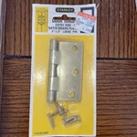 Vintage Stanley Door Hinge Model Cd 741 - 3 X Loose Pin Satin Brass Plate. Fixed Price $5.31.