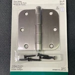 (5-PACK) 3-1/2 Inch Hinge 5/8 Radius Corner Antique Pewter. Fixed Price $145.37.