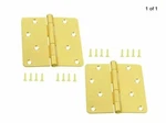 National Hardware N144-832 Door Hinges 4" 1/4 Radius Satin Brass Pack. Fixed Price $6.00.