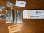 Heavy Duty Door Hinges, 2 Pack - Satin Nickel 4" Goldenwarm. Fixed Price $19.90.