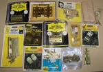 New Old Stock Stanley Brass Cabinet Door Hinge Set, Assorted Lot, 1", 2", 3". Fixed Price $13.99.
