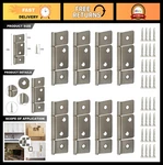 Non-mortised Set For Mobile Home & Rv 8 Satin Nickel Door + Screw. Fixed Price $37.99.