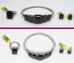 Sterling Silver Emerald Cut Thai Black Spinel Set Hinge Bracelet, Ring, Earrings. Fixed Price $84.00.