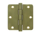 Deltana Solid Brass Hinge 3-1/2 X 1/4 Radius Distressed Finishes. Fixed Price $68.00.
