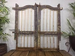 Old Pair Vintage Reclaimed Indian Wooden Iron Saloon Doors Shutters Garden Gates. Fixed Price $238.54.