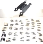 64 New Vintage Hammered Colonial Black Spade Cabinet Door Offset Hinge Lot. Fixed Price $85.00.